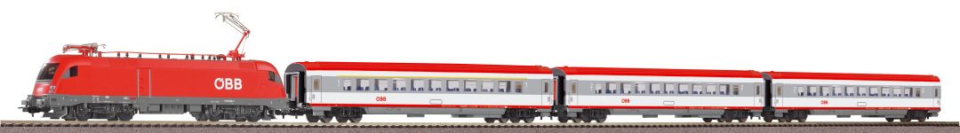 PIKO 97947 - H0 - Start-Set Eektrolok Taurus mit drei IC Personenwagen der ÖBB; Ep. V